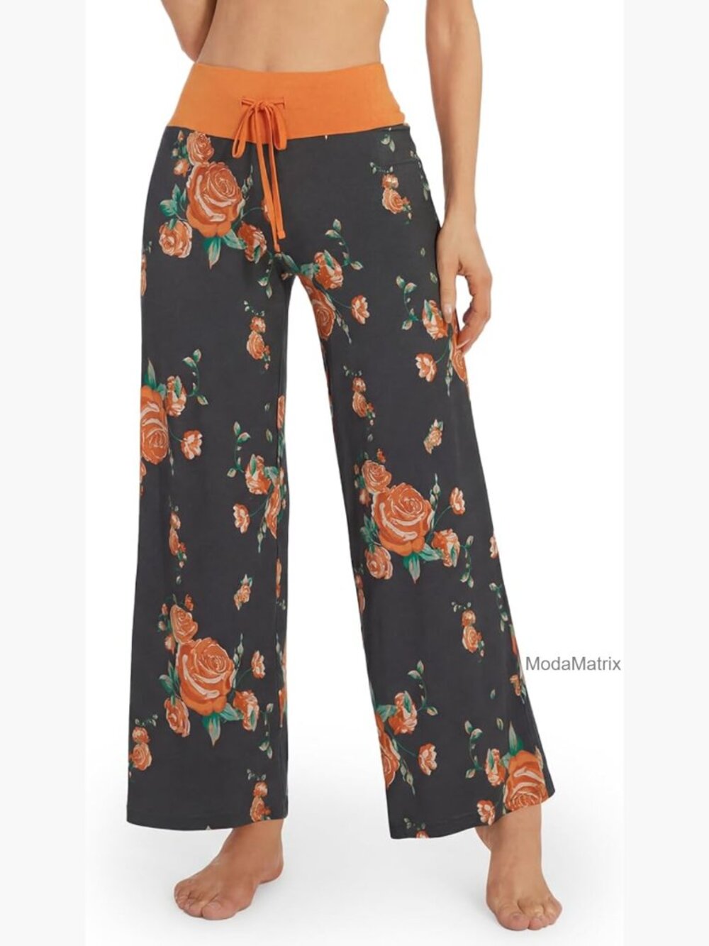 Bamboo Viscose Wide Leg Pajama Pants with Pockets S-4X